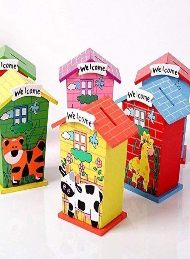 Artlicious 3 pcs Wooden Piggy Banks for Kids, Savings Challenge Box, Cashbox,Cash Vault Wooden Savings Box Coin Banks - Return Gift for Kids Birthday Age 6-10 (Pack of 3) - Image 1